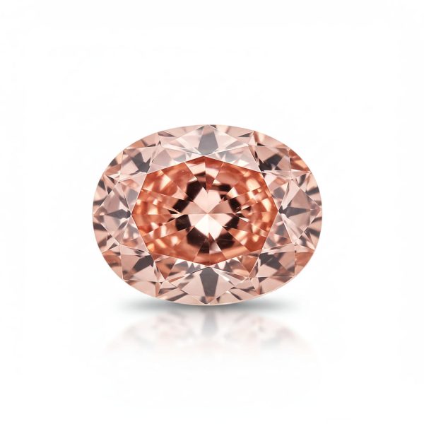7 carats Fancy Vivid Pink Oval shape, lab diamond