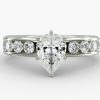 3 carat Pear shape centre stone, with channel set diamonds Engagement Ring
