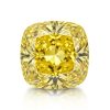 6.85 carats Fancy Vivid Yellow Cushion shape, lab diamond