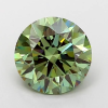 3.14 carat round fancy vivid green diamond