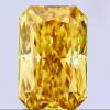 3.19 carat radiant fancy vivid orangey yellow diamond
