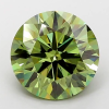 5.05 carat round fancy vivid green diamond
