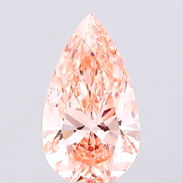 5.07 carat pear fancy vivid pink diamond