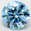 6.33 carat round fancy vivid blue diamond