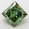 7.01 carat princess fancy vivid green diamond
